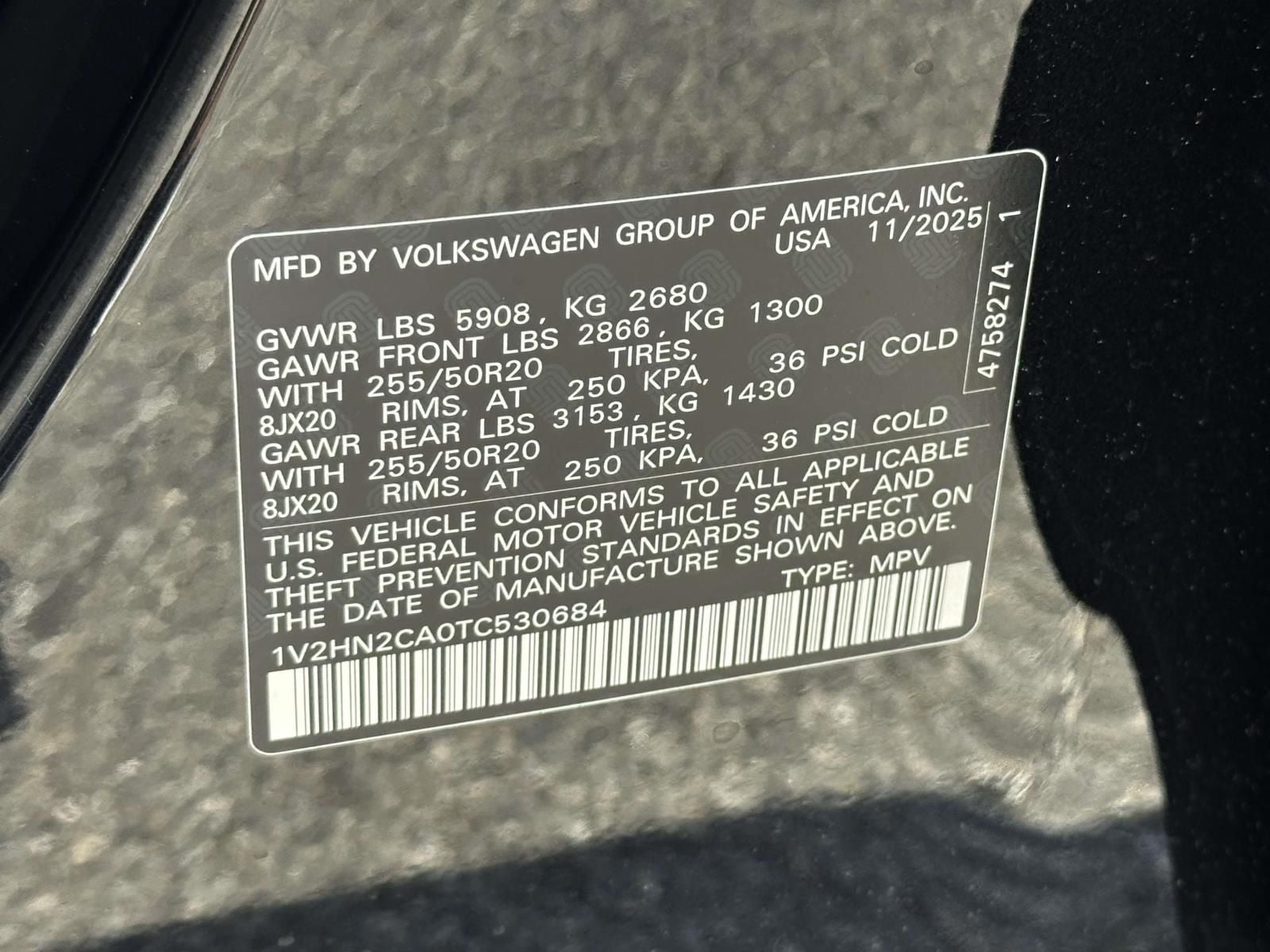 2026 Volkswagen Atlas 2.0T SE w/Technology