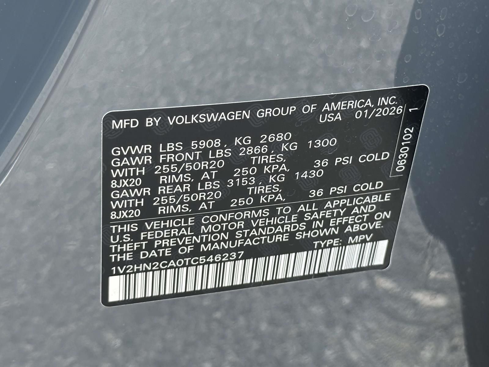 2026 Volkswagen Atlas 2.0T SE w/Technology