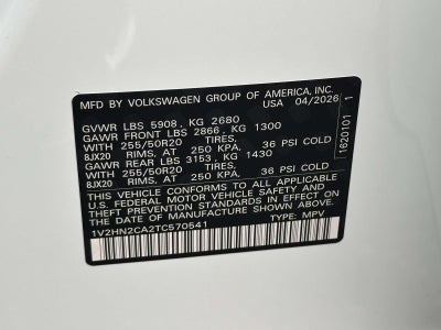 2026 Volkswagen Atlas 2.0T SE w/Technology