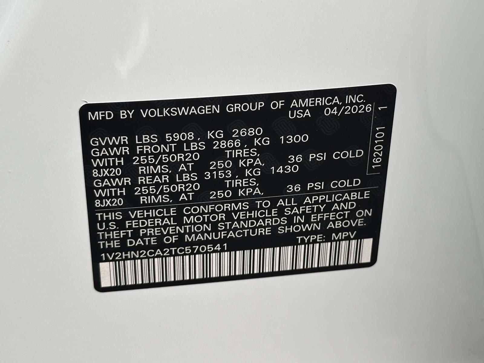 2026 Volkswagen Atlas 2.0T SE w/Technology
