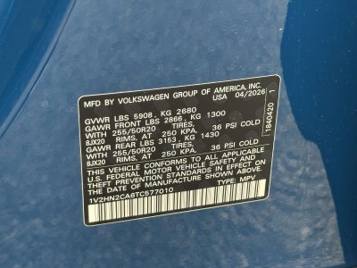 2026 Volkswagen Atlas 2.0T SE w/Technology