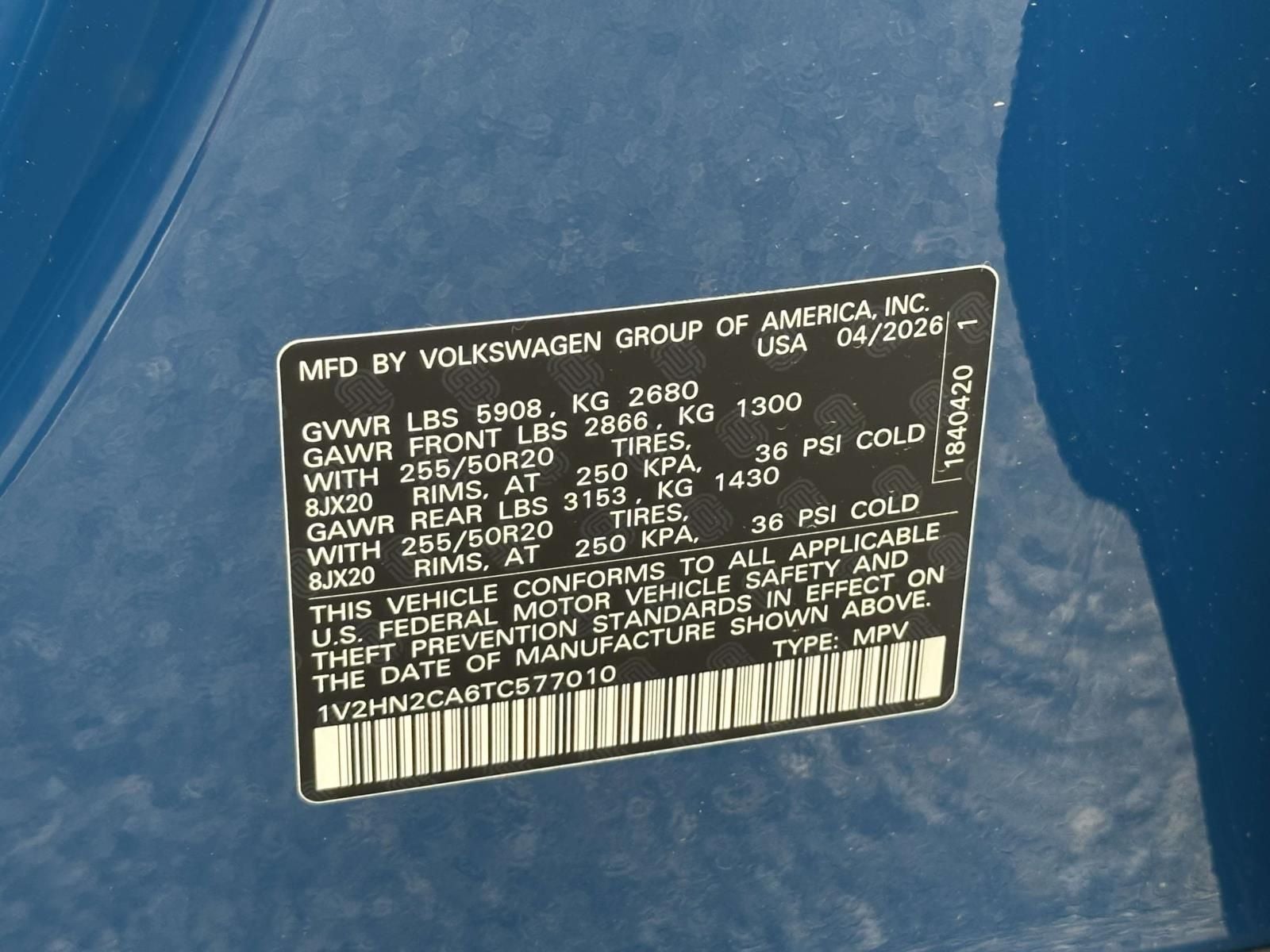 2026 Volkswagen Atlas 2.0T SE w/Technology