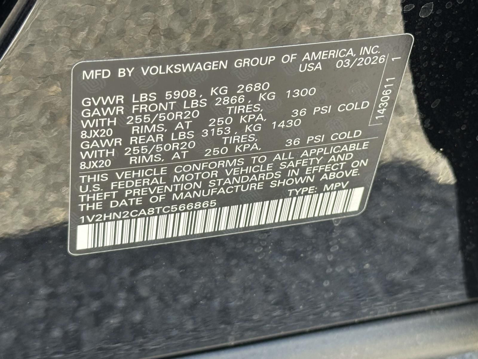 2026 Volkswagen Atlas 2.0T SE w/Technology