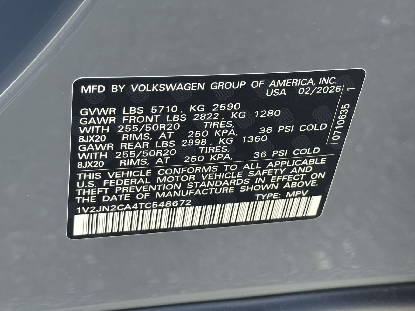 2026 Volkswagen Atlas 2.0T SE w/Technology