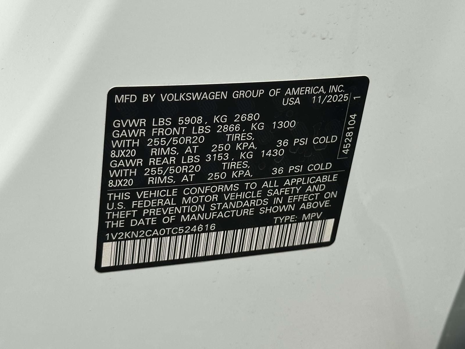 2026 Volkswagen Atlas 2.0T SE w/Technology