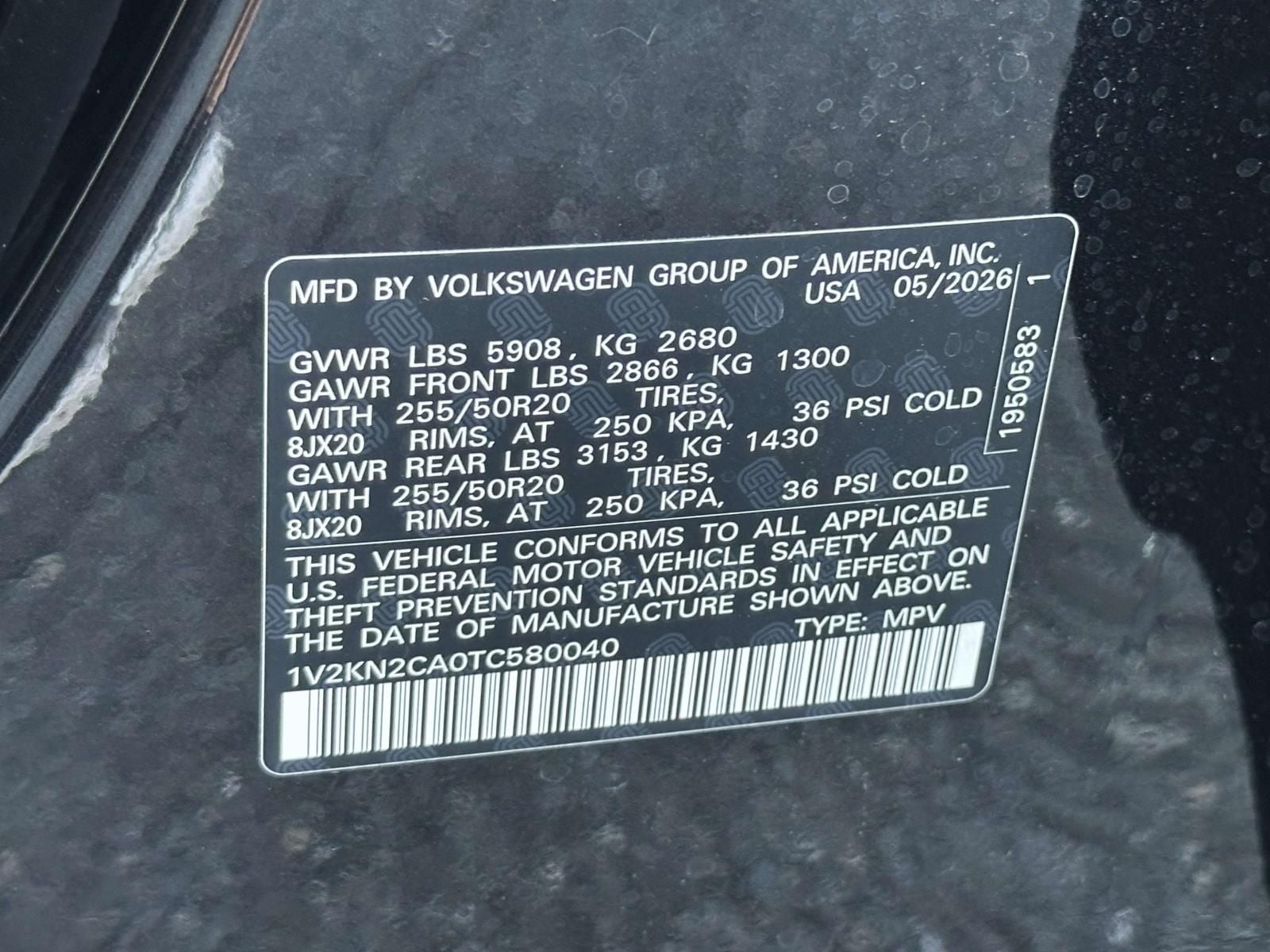 2026 Volkswagen Atlas 2.0T SE w/Technology
