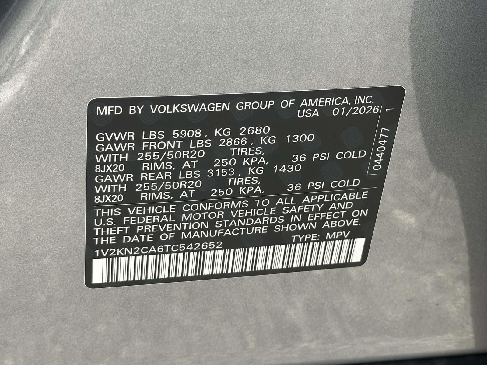 2026 Volkswagen Atlas 2.0T SE w/Technology