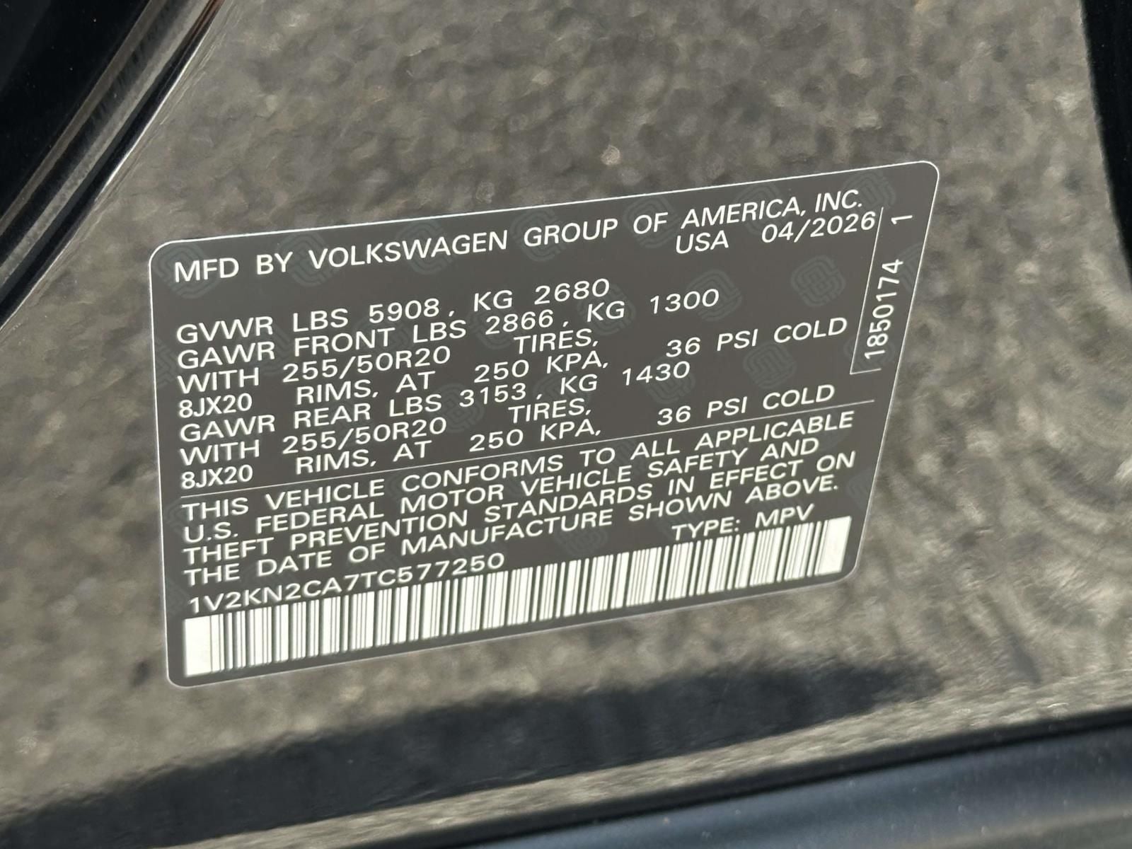 2026 Volkswagen Atlas 2.0T SE w/Technology