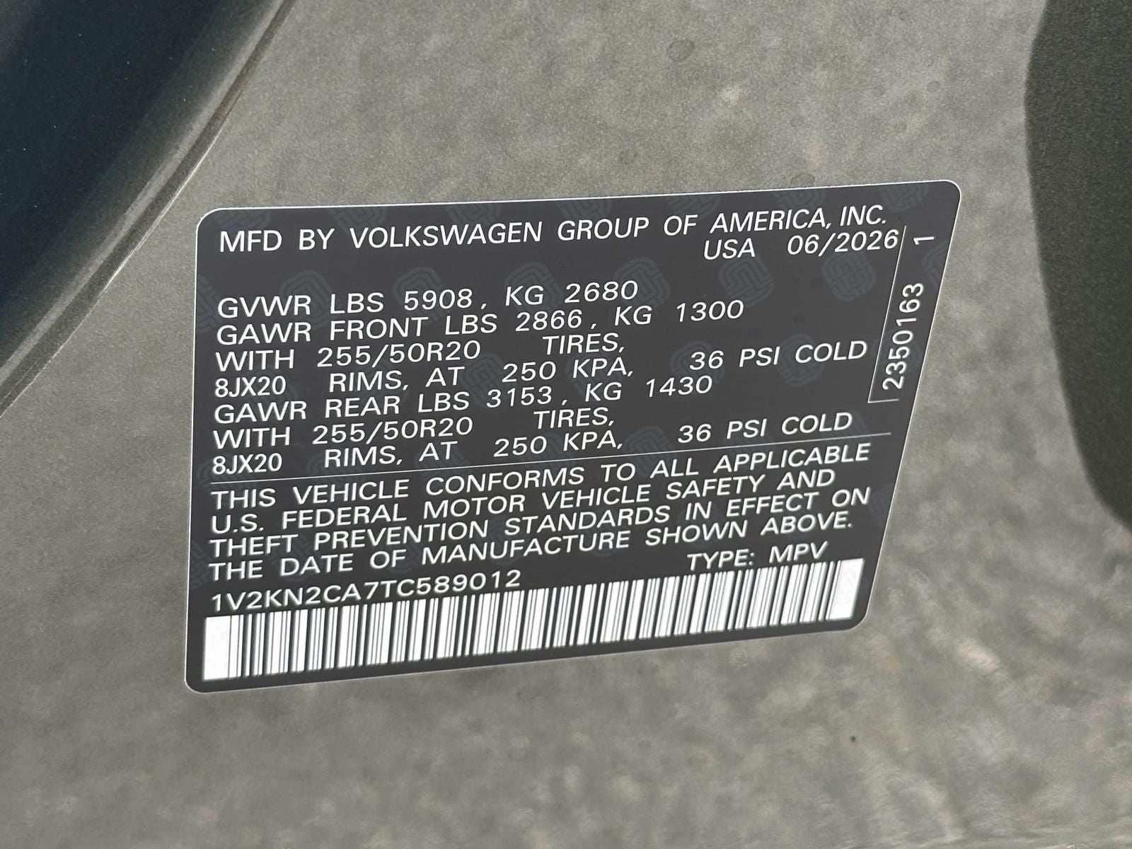 2026 Volkswagen Atlas 2.0T SE w/Technology