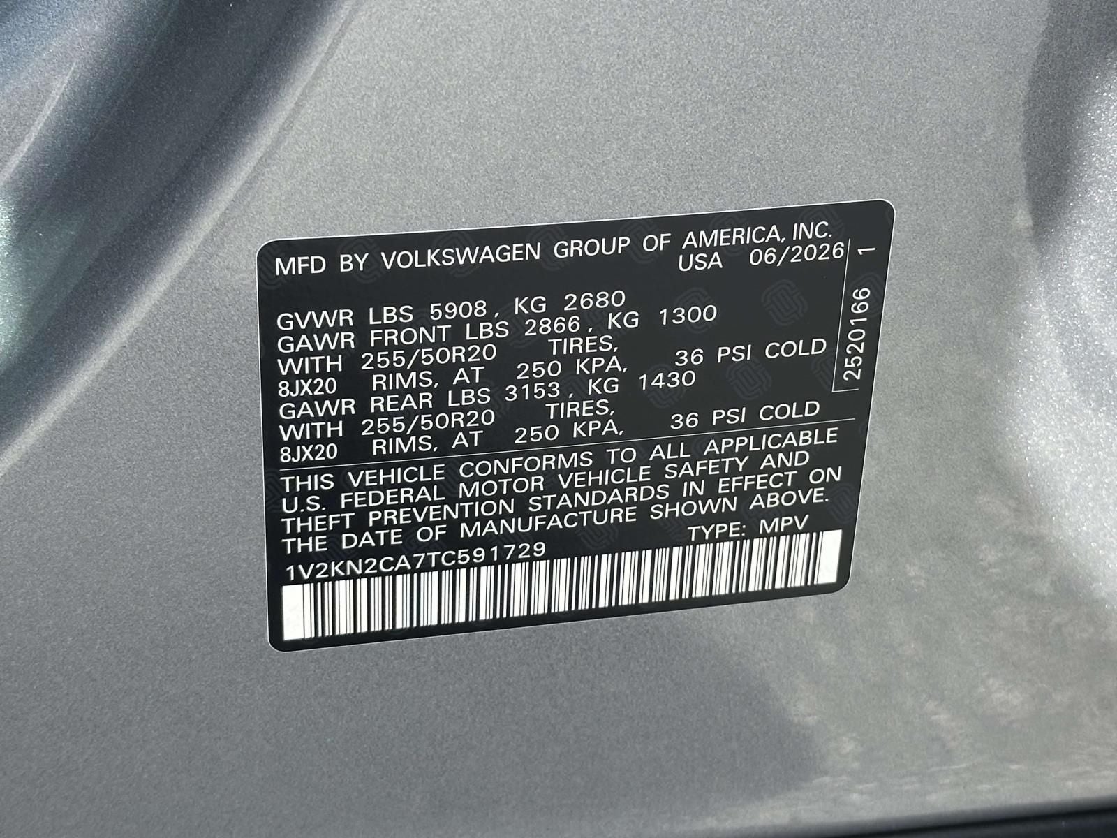 2026 Volkswagen Atlas 2.0T SE w/Technology