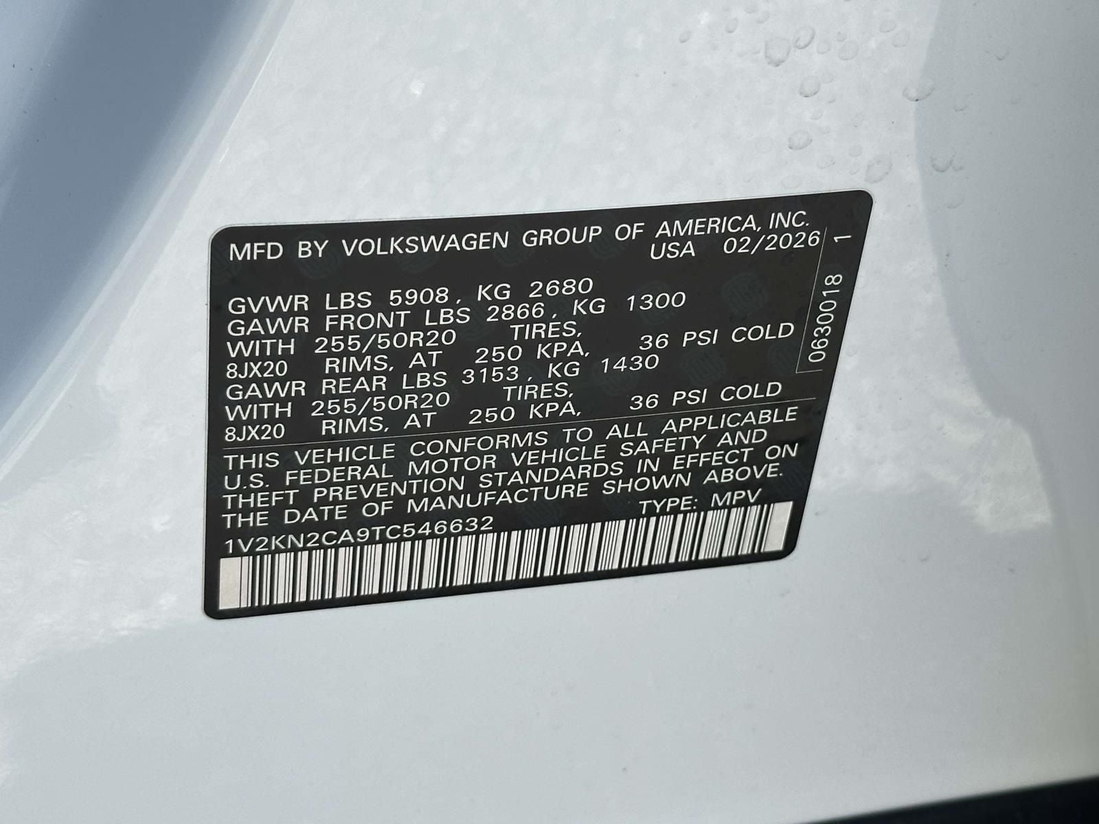 2026 Volkswagen Atlas 2.0T SE w/Technology