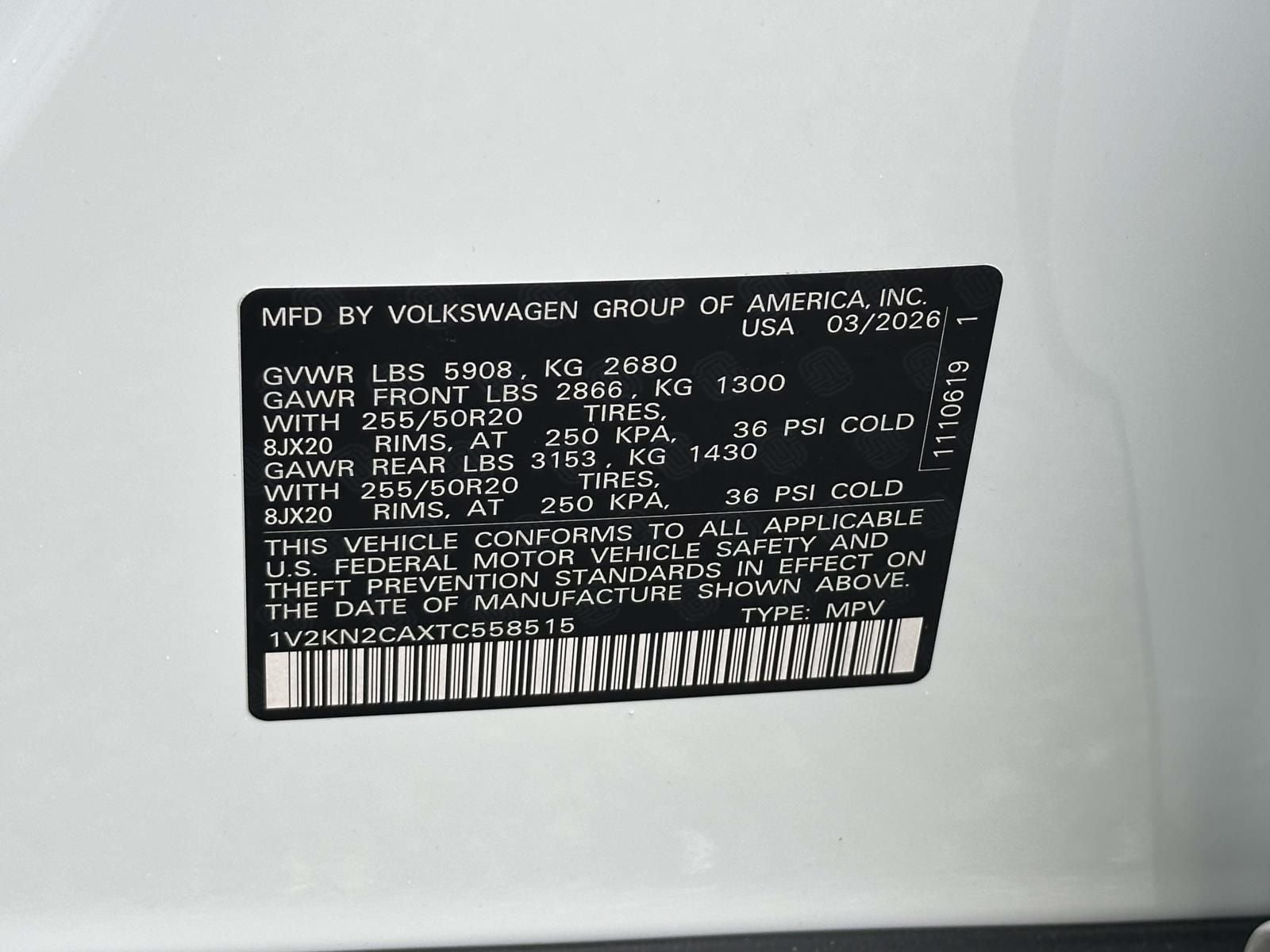 2026 Volkswagen Atlas 2.0T SE w/Technology