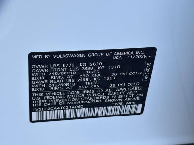 2026 Volkswagen Atlas Cross Sport 2.0T SE