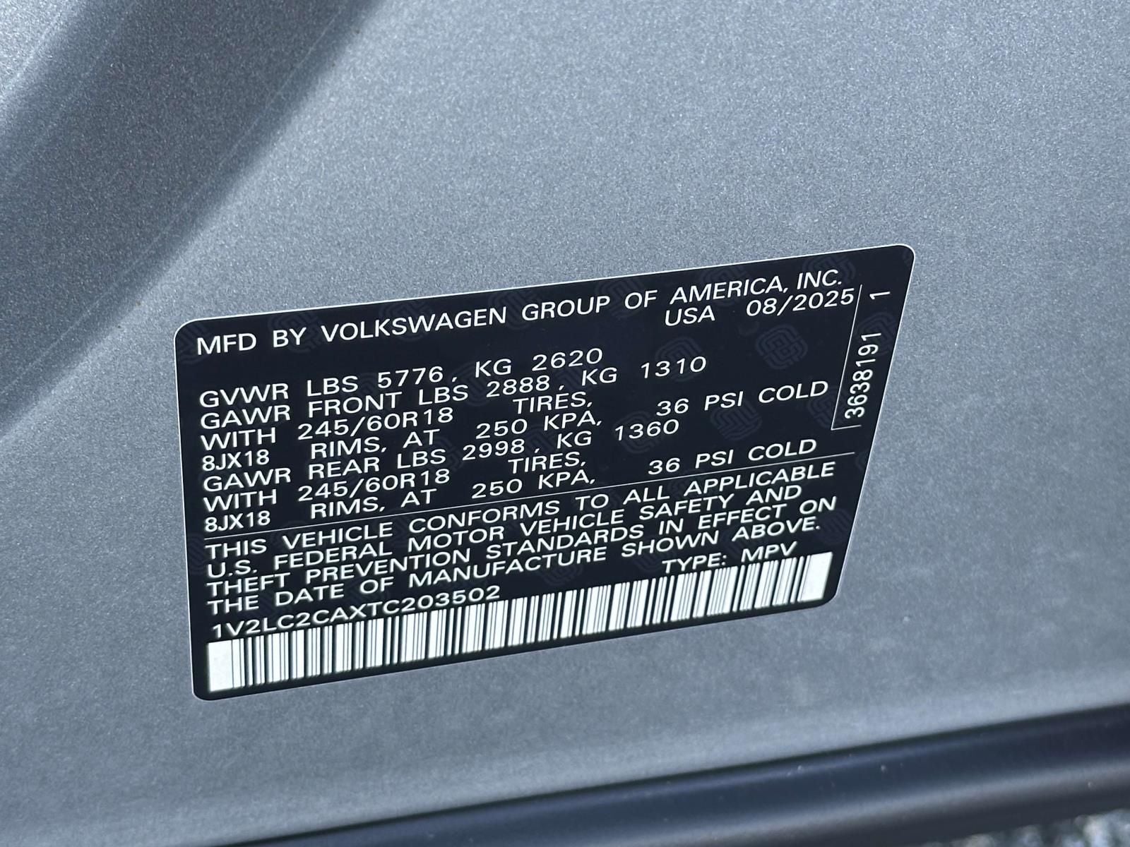 2026 Volkswagen Atlas Cross Sport 2.0T SE