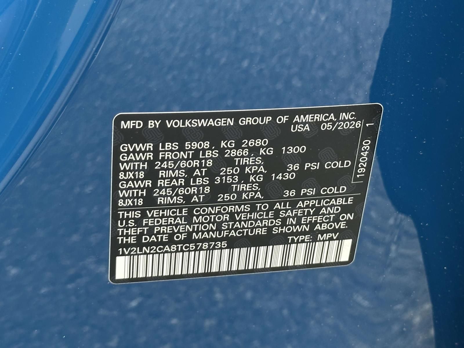 2026 Volkswagen Atlas 2.0T SE