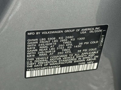 2026 Volkswagen Atlas 2.0T SE