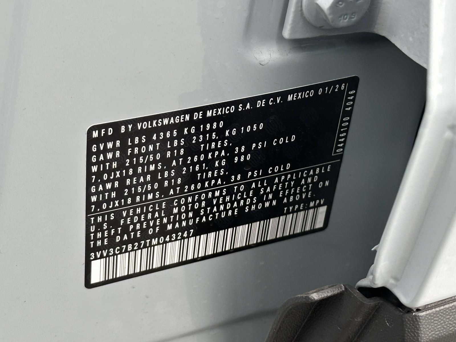 2026 Volkswagen Taos 1.5T SE Black