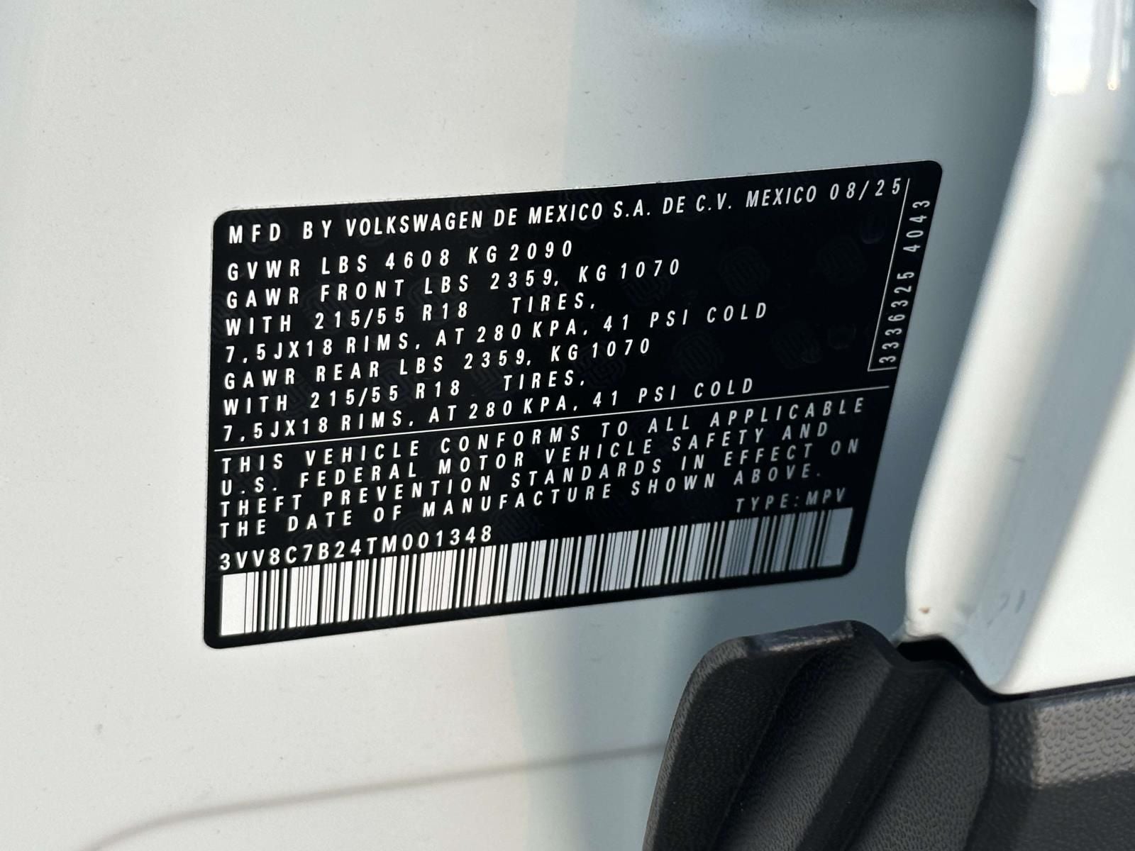 2026 Volkswagen Taos 1.5T S