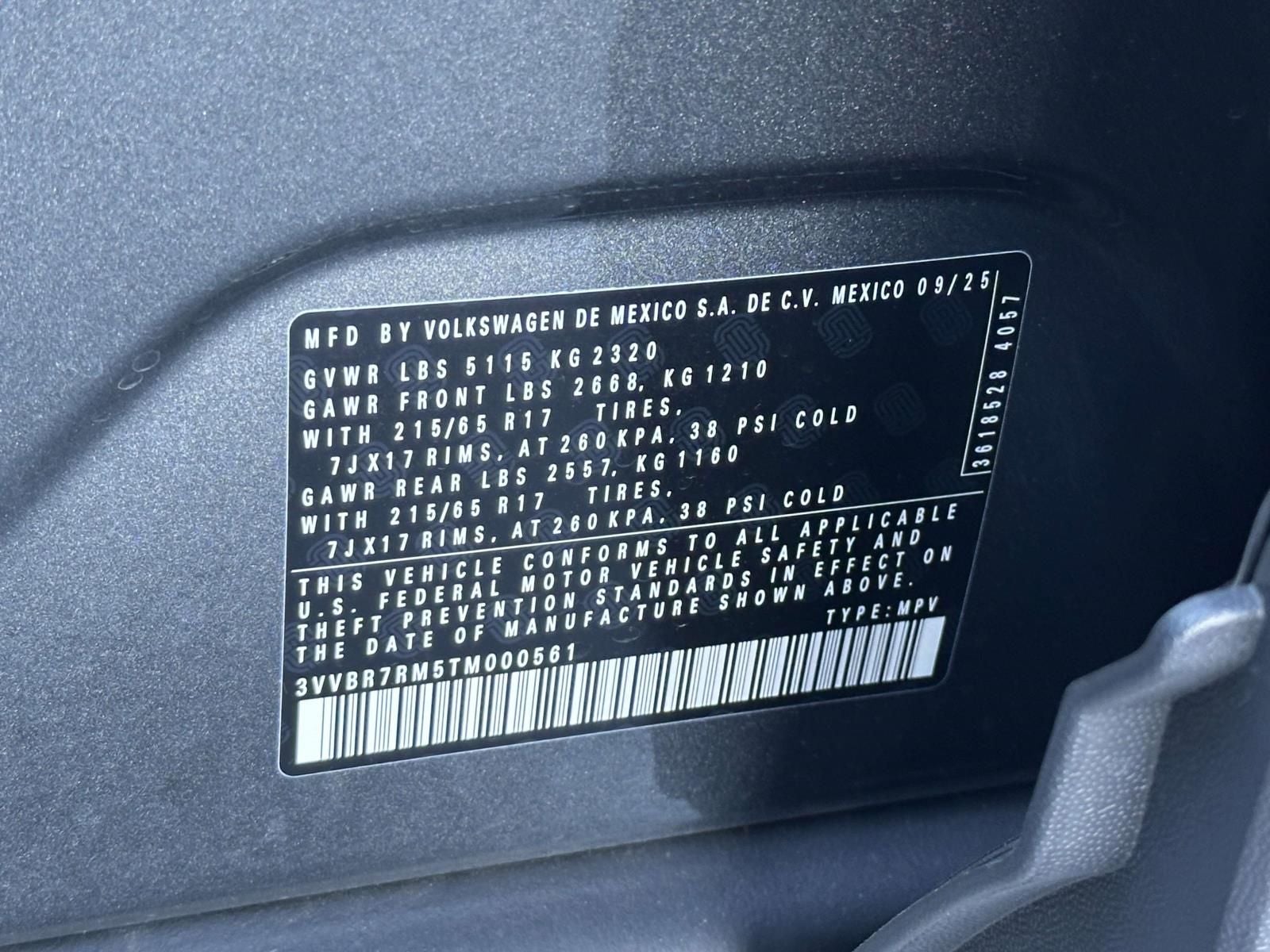 2026 Volkswagen Tiguan 2.0T S