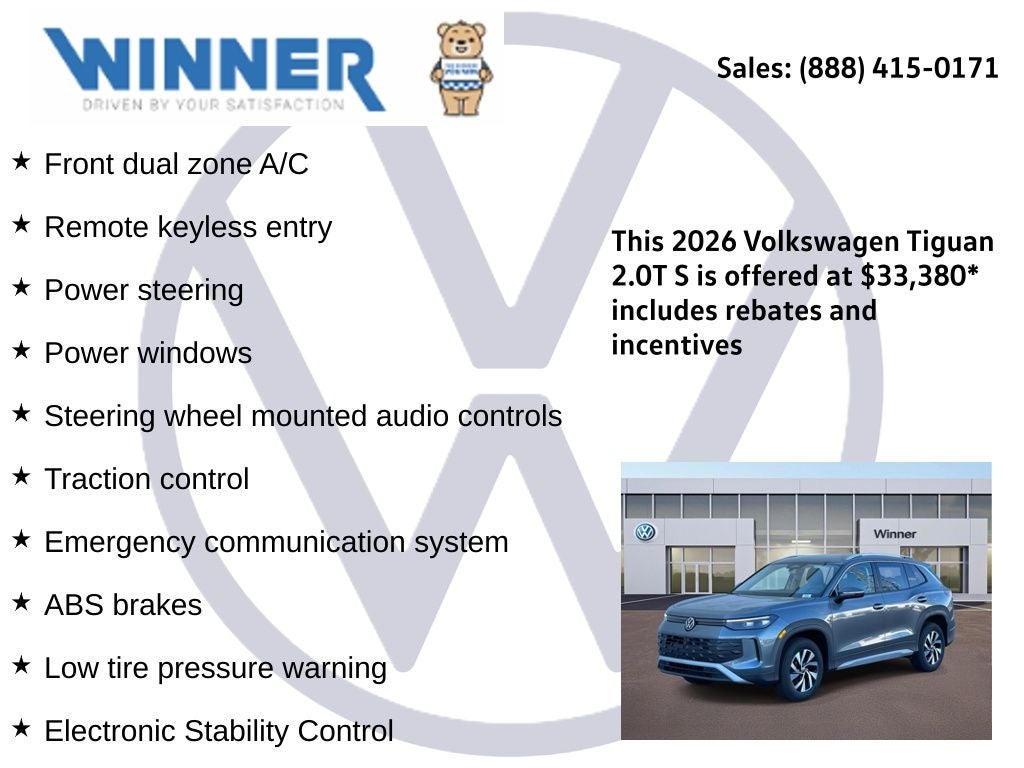 2026 Volkswagen Tiguan 2.0T S