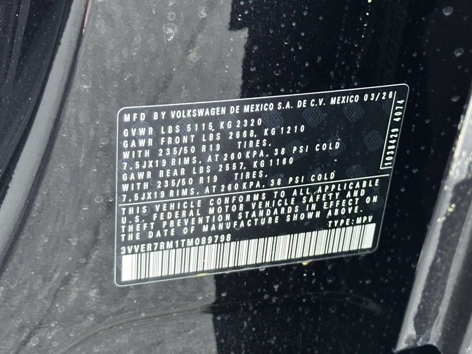 2026 Volkswagen Tiguan 2.0T SE