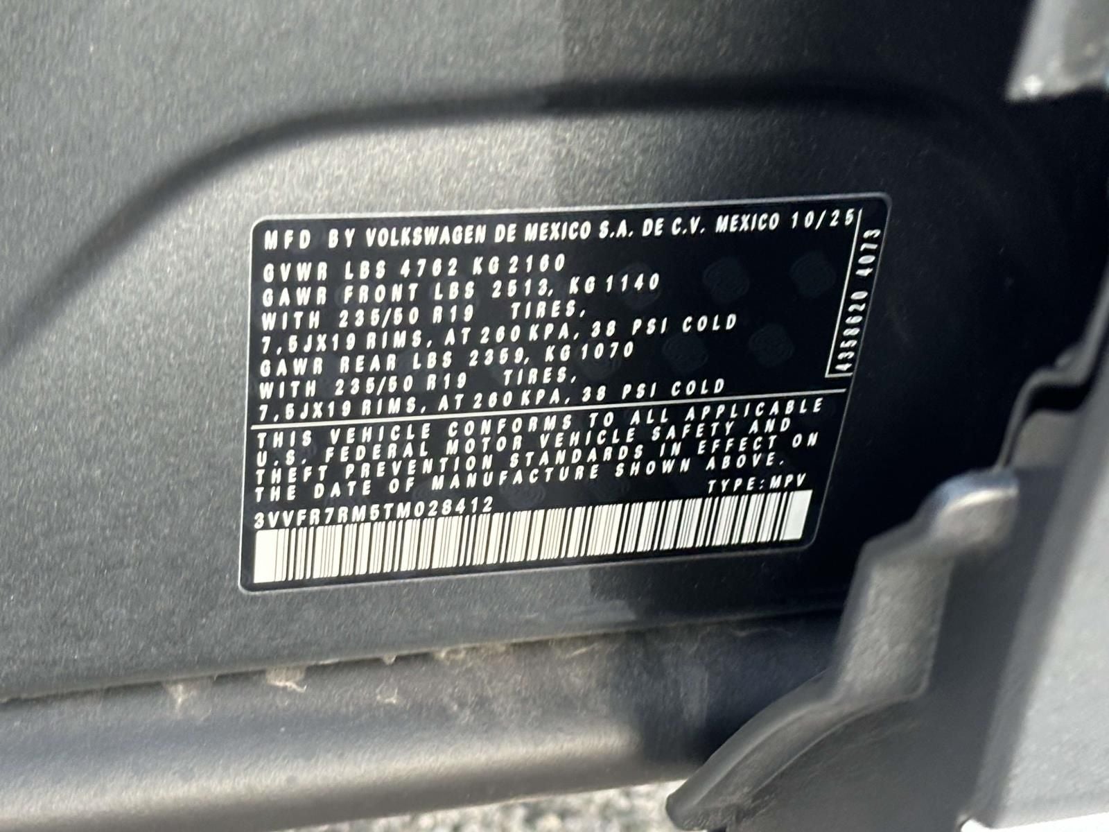 2026 Volkswagen Tiguan 2.0T SE