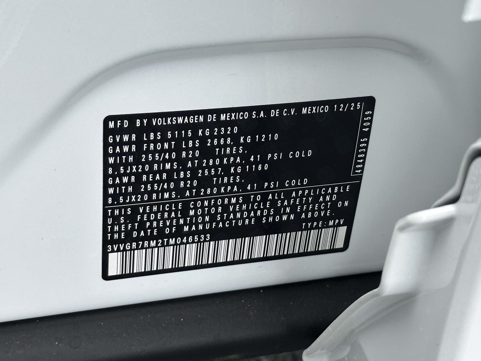 2026 Volkswagen Tiguan 2.0T SE R-Line Black