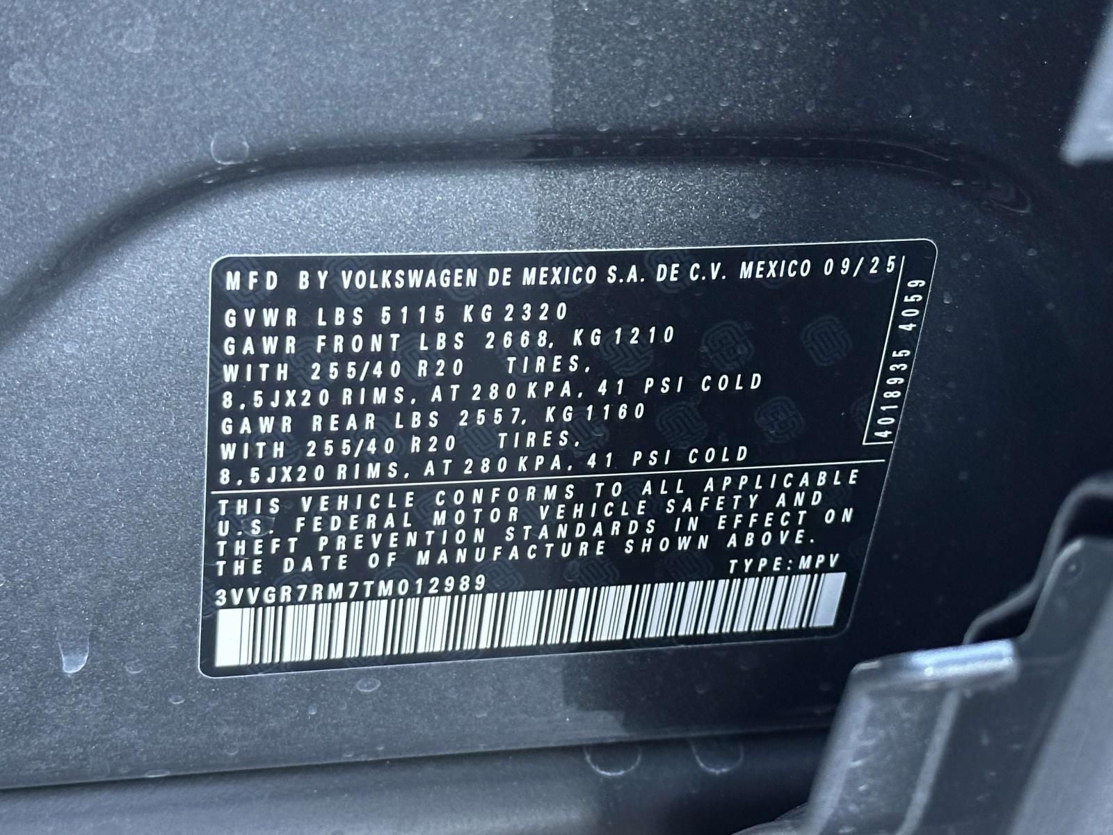 2026 Volkswagen Tiguan 2.0T SE R-Line Black