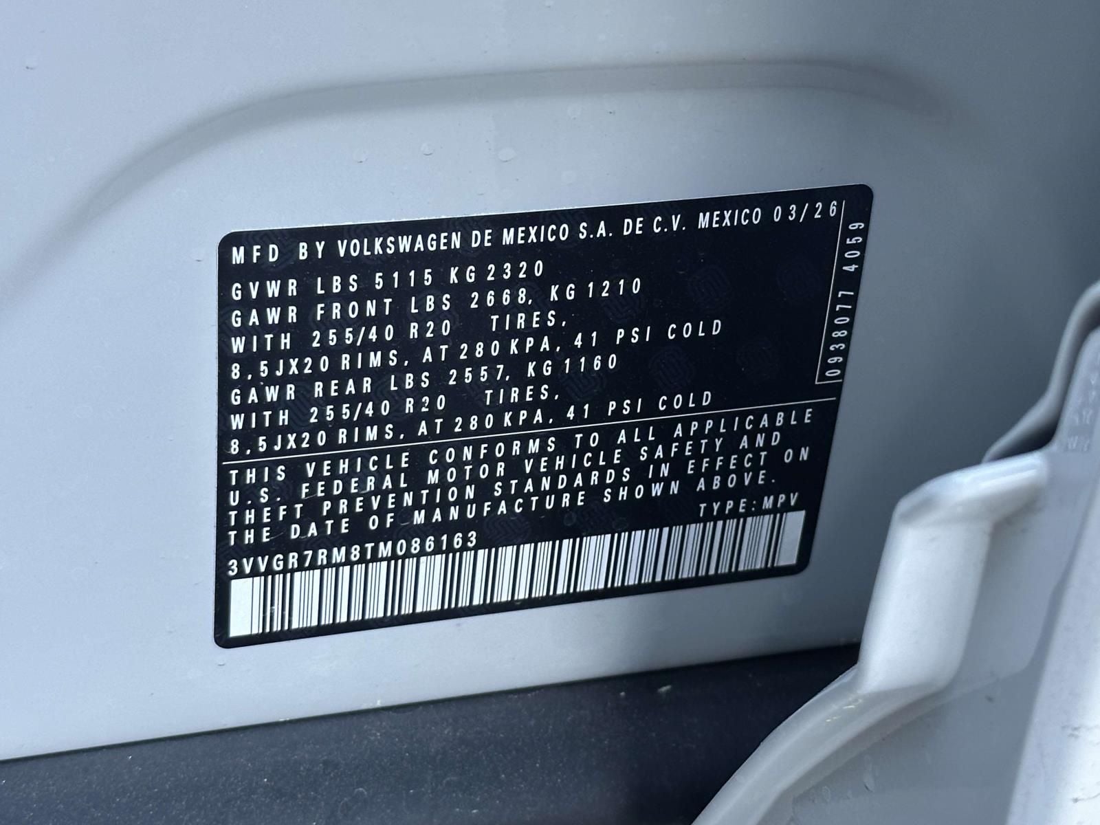 2026 Volkswagen Tiguan 2.0T SE R-Line Black