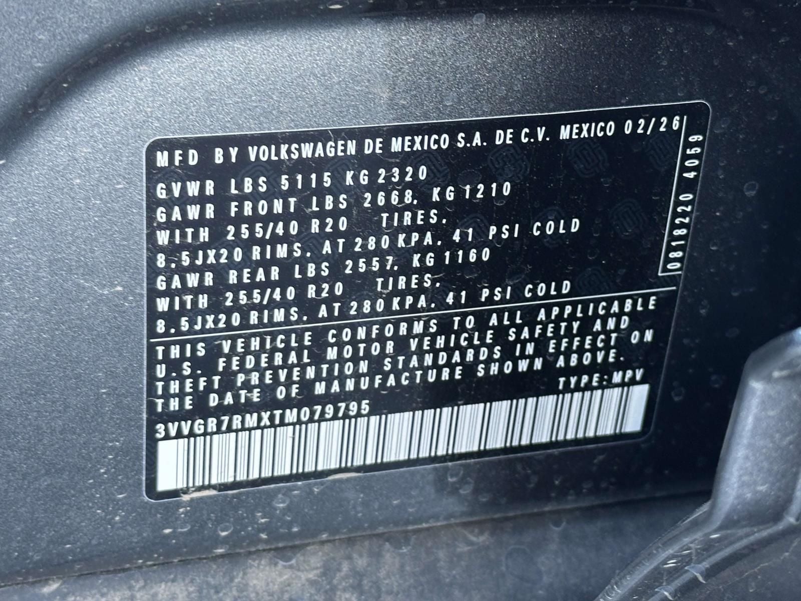 2026 Volkswagen Tiguan 2.0T SE R-Line Black