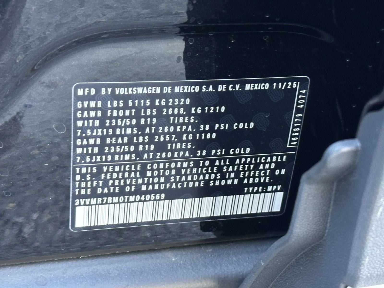 2026 Volkswagen Tiguan 2.0T SE