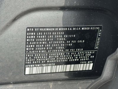 2026 Volkswagen Tiguan 2.0T SE