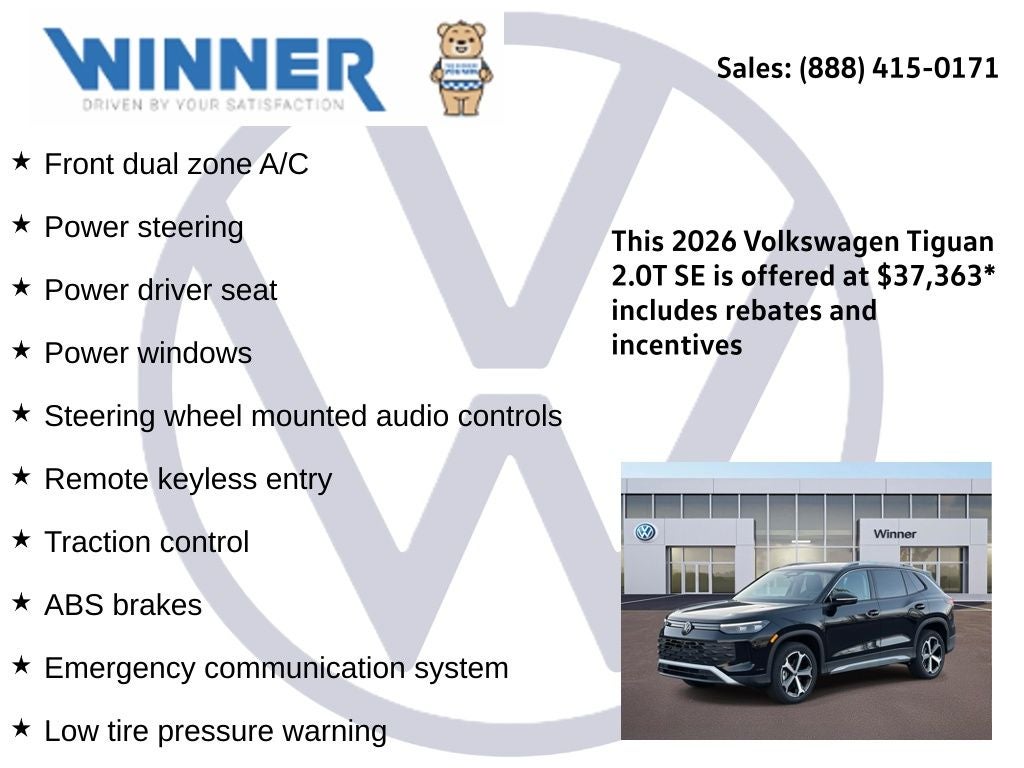 2026 Volkswagen Tiguan 2.0T SE