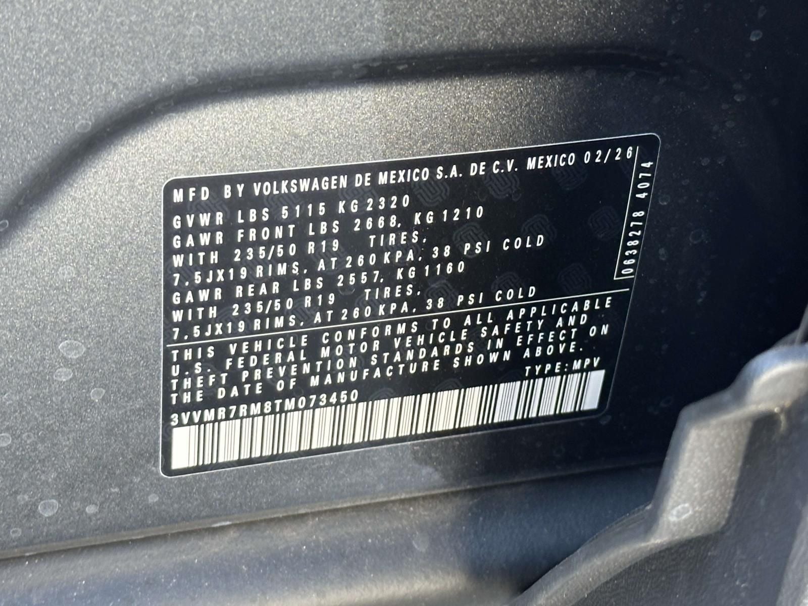 2026 Volkswagen Tiguan 2.0T SE