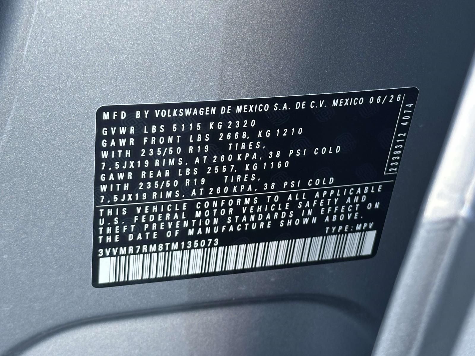 2026 Volkswagen Tiguan 2.0T SE