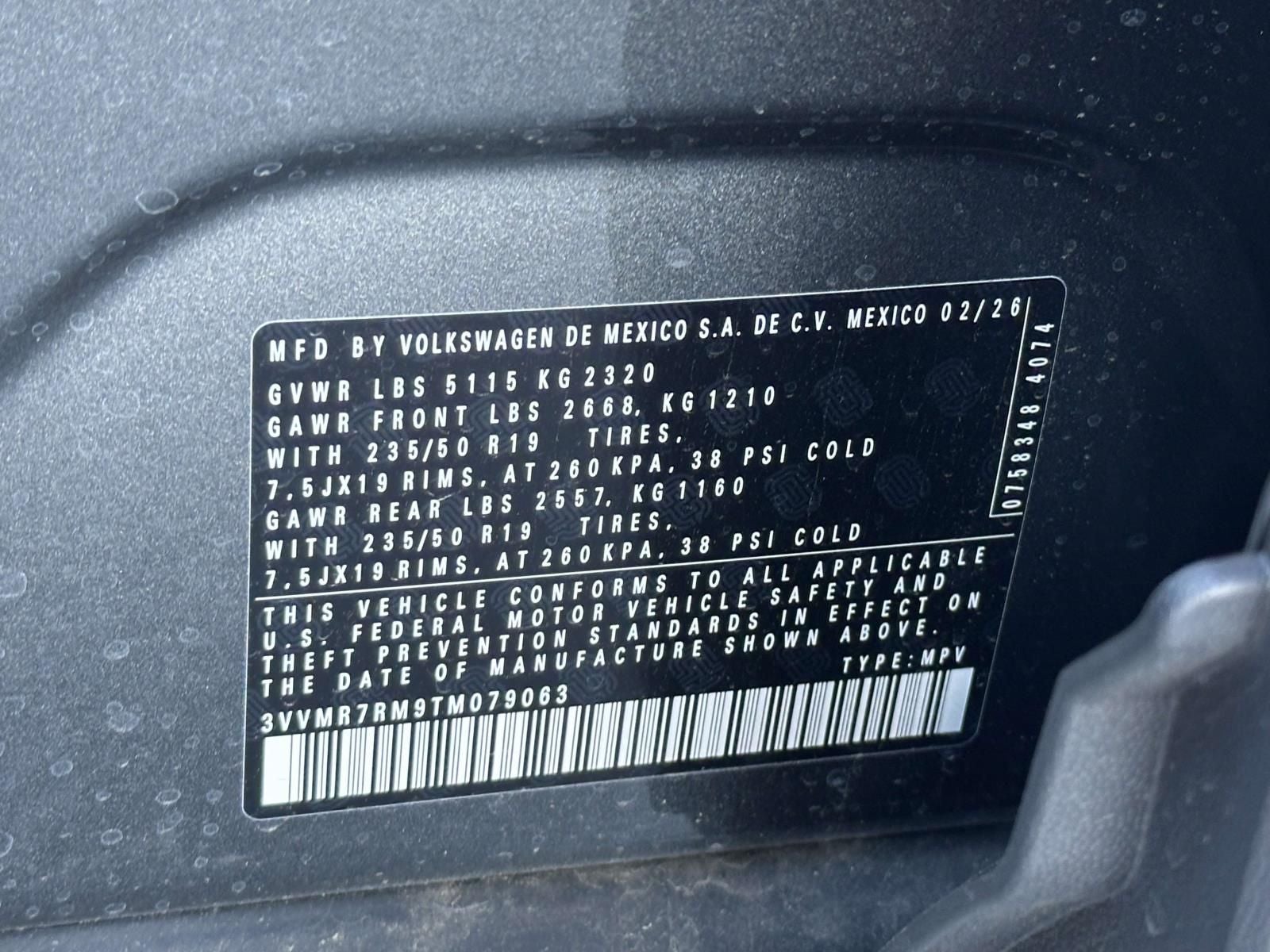 2026 Volkswagen Tiguan 2.0T SE