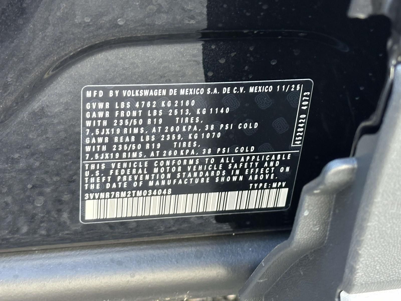 2026 Volkswagen Tiguan 2.0T SE