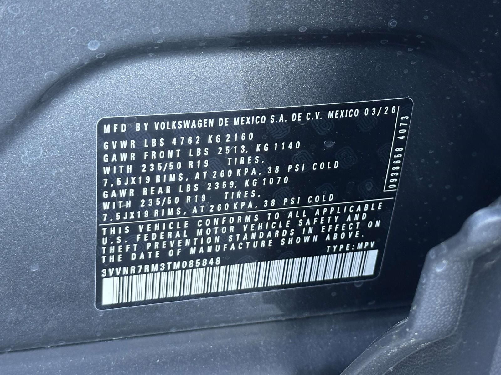 2026 Volkswagen Tiguan 2.0T SE