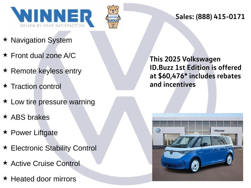 2025 Volkswagen ID. Buzz 1ST EDITION AWD (TWO TONE)