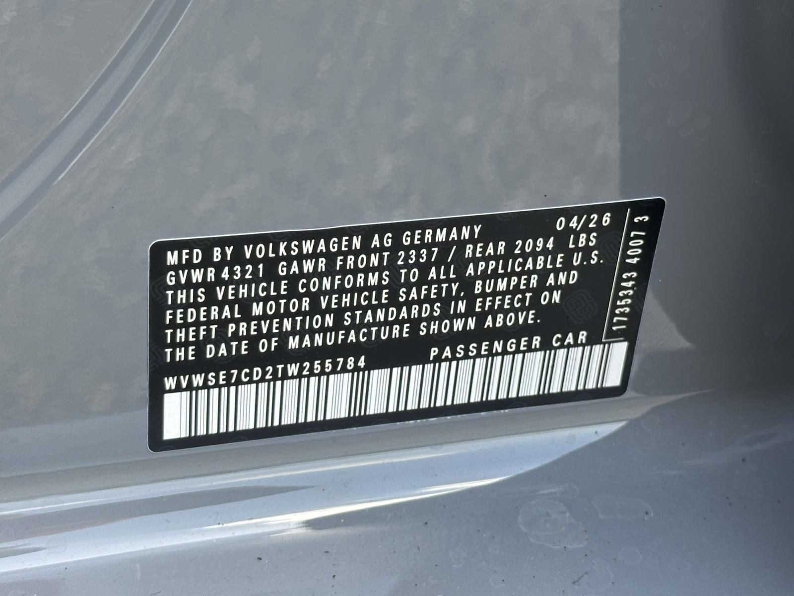 2026 Volkswagen Golf GTI 2.0T SE