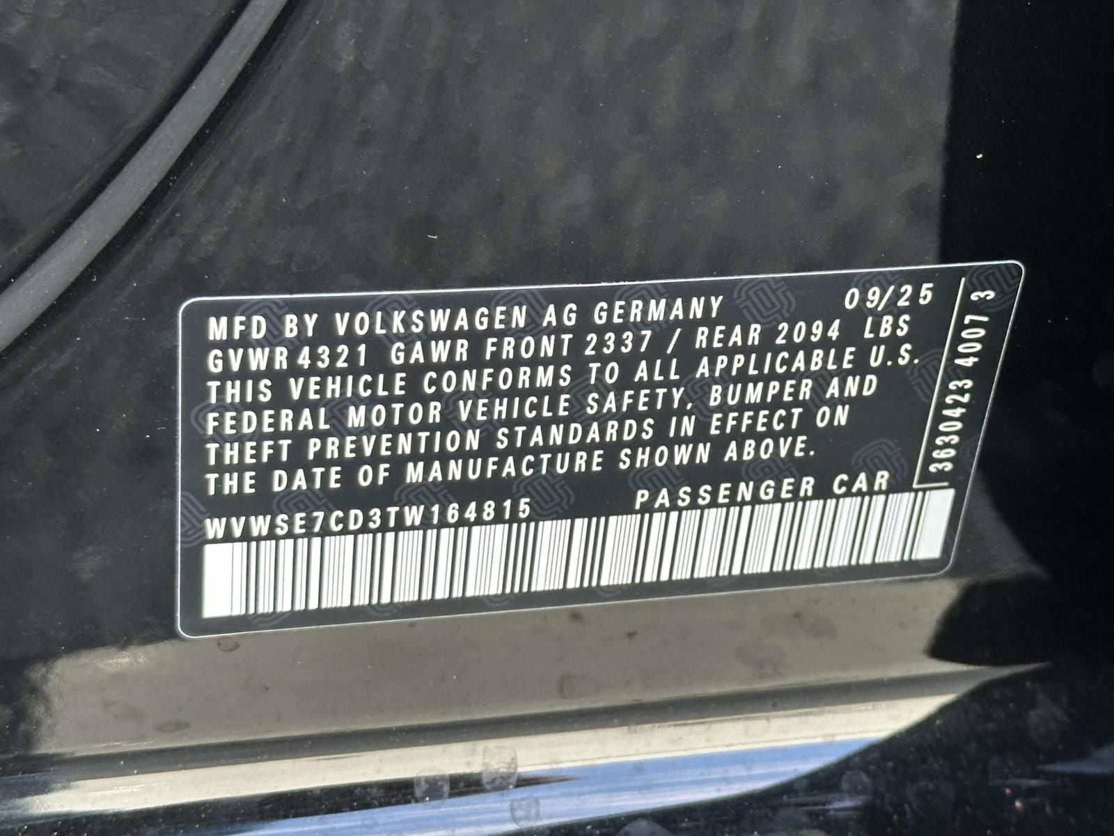 2026 Volkswagen Golf GTI 2.0T SE