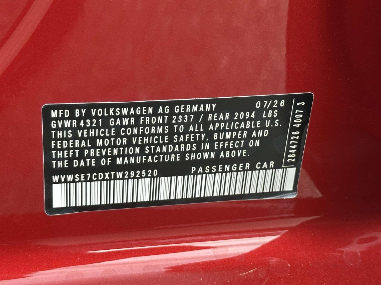 2026 Volkswagen Golf GTI SE